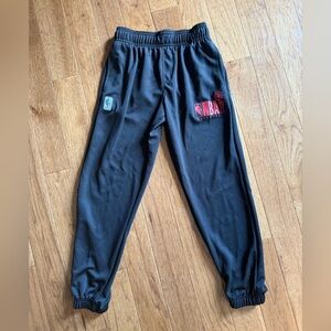 NBA Kids Black Sweatpants with Red Logo size 10/12